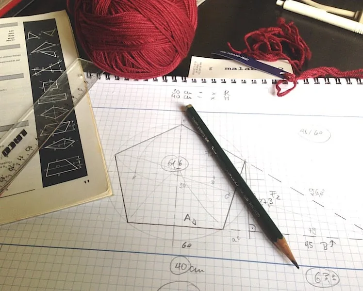 Fotos vom Strickdesign des Berlin Mitte Shawl